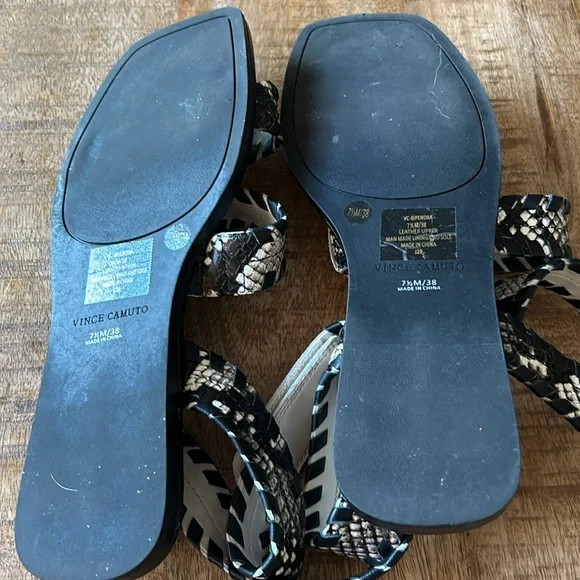 Snake Print Vince Camuto Ankle Strap Sandal - Picture 4 of 4